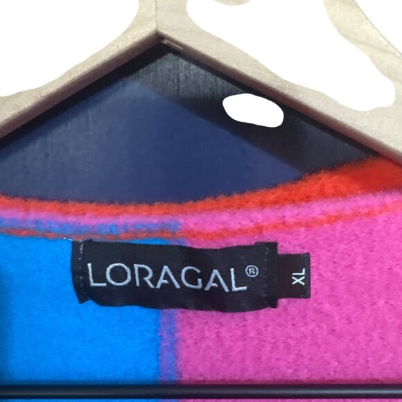Colorful Loragal Womens Open Front Cardigan Sweater XL - Picture 2 of 6